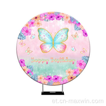 Ümmargune pulmakaunistamise tausta alustamine kuvage kohandatud logo